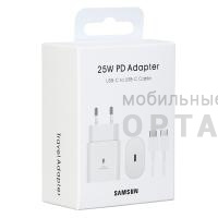 Orig Samsung, СЗУ в комплекте 25W PD Adapter USB-C to USB-C Cable, белый Orig Samsung, СЗУ в комплекте 25W PD Adapter USB-C to USB-C Cable, белый