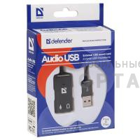 Переходник DEFENDER для гарнитуры Audio USB Переходник 2х3.5мм jack ->USB (1/100) Переходник DEFENDER для гарнитуры Audio USB Переходник 2х3.5мм jack ->USB (1/100)