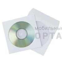 Конверт для CD дисков D2 Tech CDC-2-50, с окном, клей дискрин, 50 шт. (50/50)