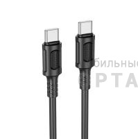 Кабель Type-c to Type-c BOROFONE BX111 Feliz, 1.0м, 3.0A, PD60Вт, пластик, цвет: чёрный (1/1000) Кабель Type-c to Type-c BOROFONE BX111 Feliz, 1.0м, 3.0A, PD60Вт, пластик, цвет: чёрный (1/1000)