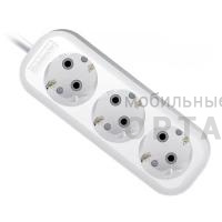 Удлинитель DEFENDER R330 3 гнезда, 2 метра, 16А/3500Вт, с заземлением, ПВС 3х1,0мм, белый (1/40) Удлинитель DEFENDER R330 3 гнезда, 2 метра, 16А/3500Вт, с заземлением, ПВС 3х1,0мм, белый (1/40)