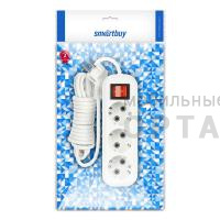 Удлинитель Smartbuy 3 гнезда 1,5 метра 16А/3,5кВт с выкл. и заземлением ПВС 3х1,0 (SBE-16-3-1,5-ZS)  Удлинитель Smartbuy 3 гнезда 1,5 метра 16А/3,5кВт с выкл. и заземлением ПВС 3х1,0 (SBE-16-3-1,5-ZS)