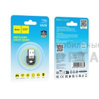 Адаптер HOCO UA28, Bluetooth 5.0, пластик, цвет: чёрный (1/60/480)