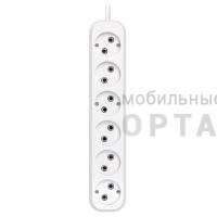 Удлинитель SMARTBUY 6 гнезд 2 метра 10А/2,2кВт без заземления ПВС 2х1,0 (1/50) Удлинитель SMARTBUY 6 гнезд 2 метра 10А/2,2кВт без заземления ПВС 2х1,0 (1/50)