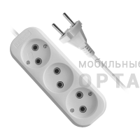 Удлинитель DEFENDER B230 3 гнезда, 1,5 метра, 10А/2200Вт, без заземления, ПВС 2х1,0мм, белый (1/40) Удлинитель DEFENDER B230 3 гнезда, 1,5 метра, 10А/2200Вт, без заземления, ПВС 2х1,0мм, белый (1/40)