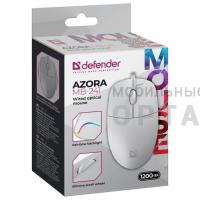 Мышь проводная DEFENDER Azora MB-241 белый,3D,1200dpi,1,8м (1/100) Мышь проводная DEFENDER Azora MB-241 белый,3D,1200dpi,1,8м (1/100)