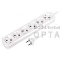 Удлинитель SMARTBUY 6 гнезд 3 метра 10А/2,2кВт без заземления ПВС 2х1,0 (1/40) Удлинитель SMARTBUY 6 гнезд 3 метра 10А/2,2кВт без заземления ПВС 2х1,0 (1/40)