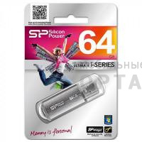 Флешка USB 64 Гб Silicon Power  Ultima II  серебро