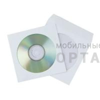 Конверт для CD дисков D2 Tech CDC-2-100, с окном, клей дискрин, упаковка 100 шт. (100/100)