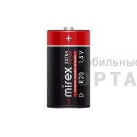 Элемент питания Mirex R20 / D 1,5V  2 шт (2/12/96), shrink Элемент питания Mirex R20 / D 1,5V  2 шт (2/12/96), shrink
