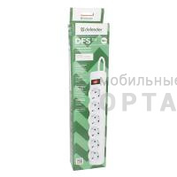 Сетевой фильтр DEFENDER DFS151. 6 розеток, белый. Длина шнура: 1.8 м. (1/30)