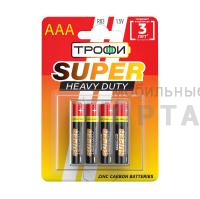Элемент питания Трофи R03-4BL SUPER HEAVY DUTY Zinc (40/960/46080)