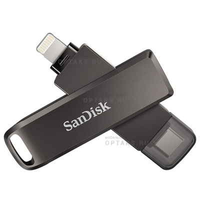 Флешка USB3.0  64GB  SanDisk  Luxe iXpand  for iPhone and iPad (Lightning/iPhone/iPad/Mac/USB Type-C)