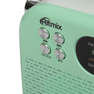 Радиоприёмник RITMIX RPR-045 MINT, Bluetooth v.5.3, FM/AM/SW, USB, micro SD, кабель Type-C - USB (1/16)