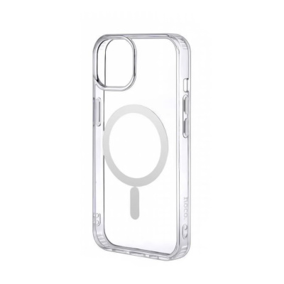 Чехол Hoco Premium Magnetic series airbag, iPhone 15 Pro, transparent